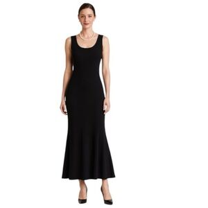 Victoriana Granbury TX Vintage Black Romantic Sleeveless Maxi Dress Size M/L